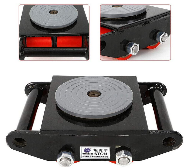 6T/ 13200lb Transportfahrwerk Möbelgleiter Schwerlastrolle Panzerrollen Maschinerie Industrieroller