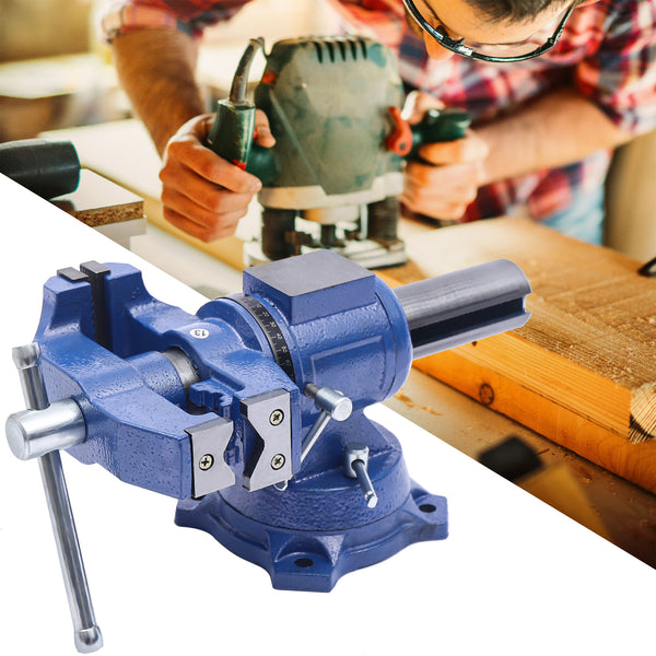 Multifunktional Maschinenschraubstock Werkbank 360° Drehbar Schraubstock 100mm Bohrständer