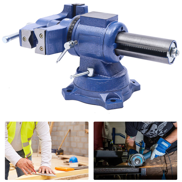 Multifunktional Maschinenschraubstock Werkbank 360° Drehbar Schraubstock 100mm Bohrständer