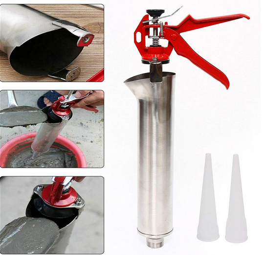Fugenpistole Handmörtelpumpe Edelstahl Injektionswerkzeug Mörtelpresse Mörtelspritze Mörtelpump