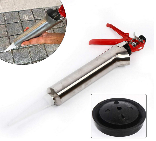 Fugenpistole Handmörtelpumpe Edelstahl Injektionswerkzeug Mörtelpresse Mörtelspritze Mörtelpump