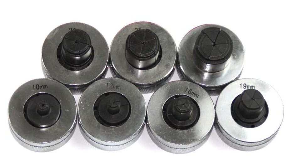 Rohrexpander Aufweitzange Rohraufweiter Satz mit Rohrabschneider inkl. 7 Aufweitköpfe 10-28mm