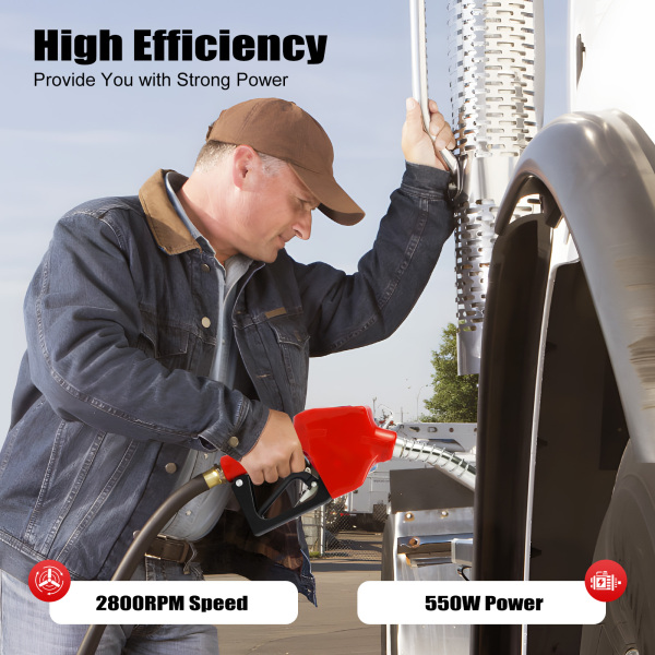 550W 60L/Min Dieselpumpe Heizölpumpe Selbstansaugend Ölpumpe Mit Automatik Zapfpistolle