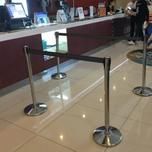 4x Edelstahl Wand Montiert Absperrung Absperband Abgrenzungsständer