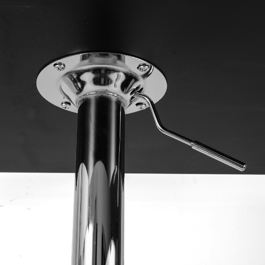 Stehtisch Höhenverstellbarer quadratischer Stehtisch Schwarz Balkontisch Gartenmöbel Balkonmöbel