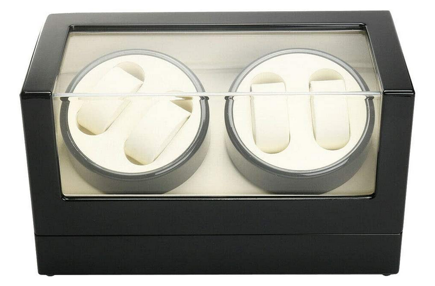 Automatik Uhrenbeweger Holz Watch Winder Box Uhrenkasten für 4 + 0 Uhren