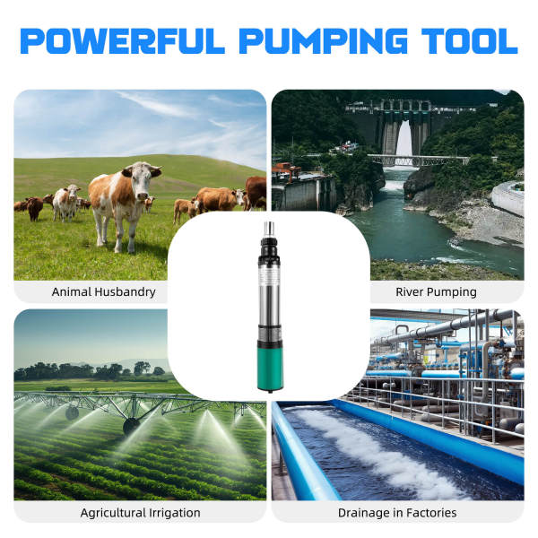 24V 320W Edelstahl Solar Tauchpumpe Tiefbrunnenpumpe 5m³/h 25 m/ 82 ft 24V 320W Edelstahl Solar Tauchpumpe Tiefbrunnenpumpe 5m³/h 25 m/ 82 ft