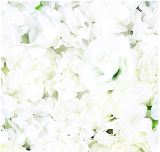 20 Pcs 40*60cm Künstliche Blumenwand Kunstblumen Panel Weiß Hochzeit Hintergrund DIY Blumen