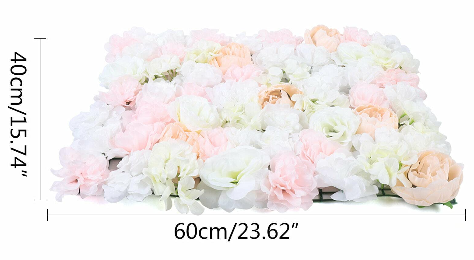 Künstliche Blumenwand DIY Hochzeit Hintergrund 20-teiliges Romantische Kunstblumen Wall