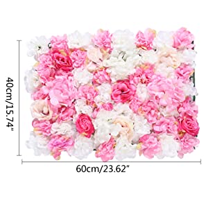 8 stücke Silk Flower Künstliche Blume Wall Panels Hochzeit Hintergrund Venue Decor