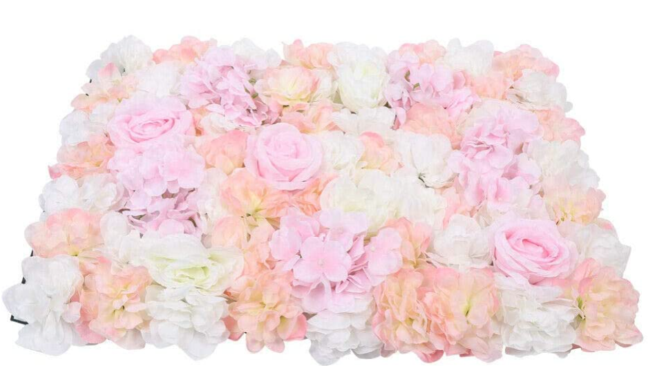10 Stück Künstliche rosafarbene Hortensieblumenwand Wand Seidenblume für Garten Hochzeit