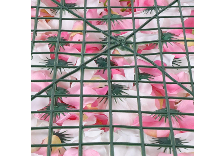 15 Stücke DIY Blume wandplatte künstliche Rose Hochzeit Dekoration Fotografie Hintergrund 40*60cm (dunkelrosa)