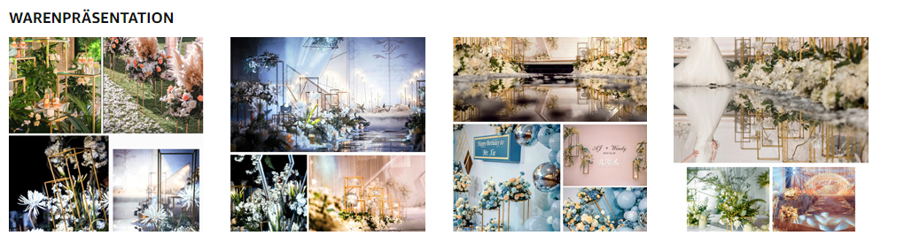 3 Stück Blumenständer Metall 40/60/80cm Blumenrahmen Dekoration Geometrische Box Stand Eisen