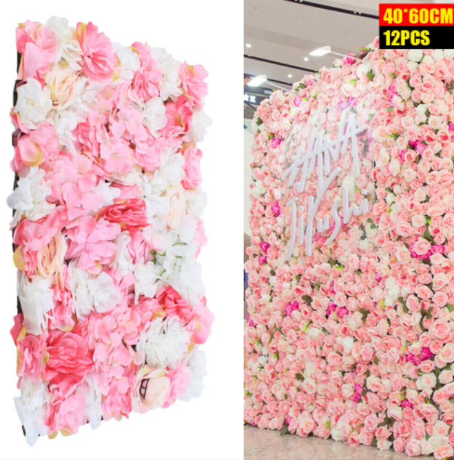 40 x 60 cm Künstliche Blumenwand Rosenwand Hochzeit Kunstblumen