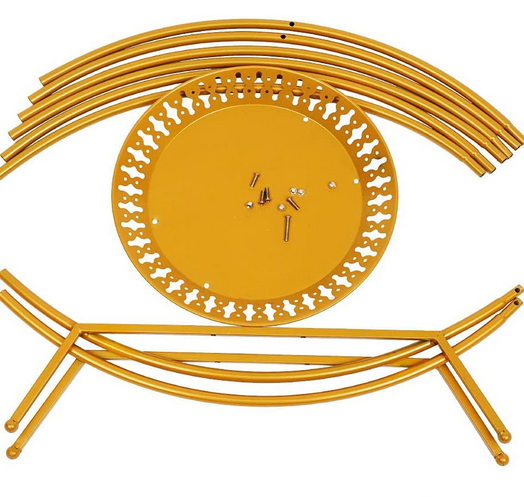 80cm Runde Hochzeitsbogen Metall Durchmesser Metallkuchen Blumenständer  (Gold)