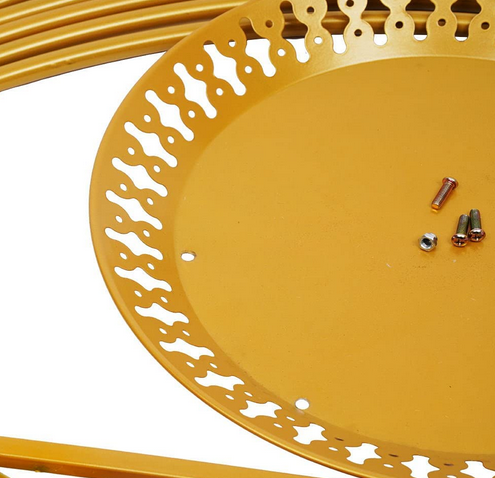 80cm Runde Hochzeitsbogen Metall Durchmesser Metallkuchen Blumenständer  (Gold)