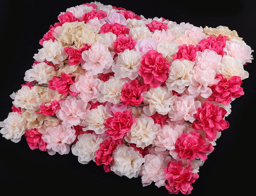 4X Künstliche Blumenwand Seidenblume Kunstblumen Panel für Garten Hochzeit Deko