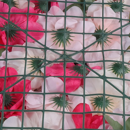 4X Künstliche Blumenwand Seidenblume Kunstblumen Panel für Garten Hochzeit Deko