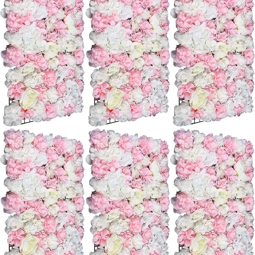 CNCEST 6PCS Künstliche Blumenwand Fake Blumen Kunstblumen Rosenwand