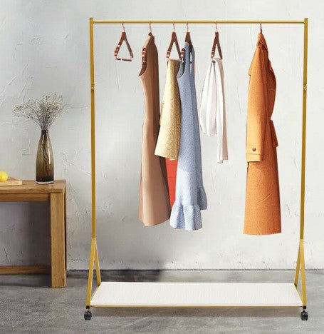 Kleiderständer Stabile Garderobenständer Metall Freistehender Kleiderbügel mit unterem Lagerregal