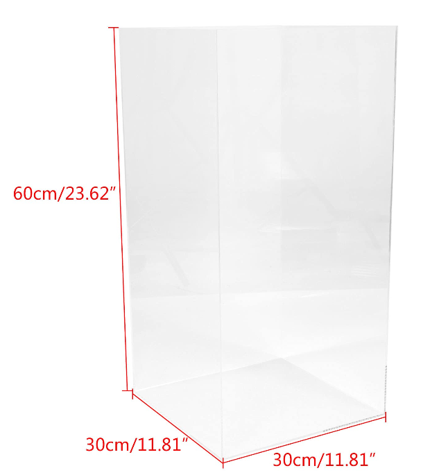 4 Schichten Klarer Acryl Vitrine 30X30X60CM