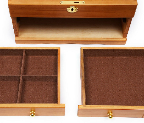 Geschenk 3 Stock Schmuckkästchen Geschenk case Die Uhren Halskette Bo+Haken