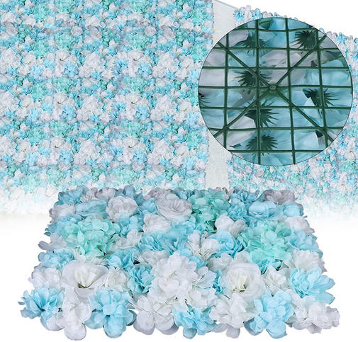 12 Stück künstliche Blumen Wand Rosen Wand Kunstblumen Panel Kunstblumen Wand Seide Blume Wand Panel