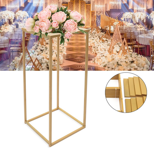 10 Stück Hochzeit Blumenständer Gold Blumenhocker Metall Blumenboden Vase 80cm Hoch Blumenständer für Hochzeit Party Dekoration