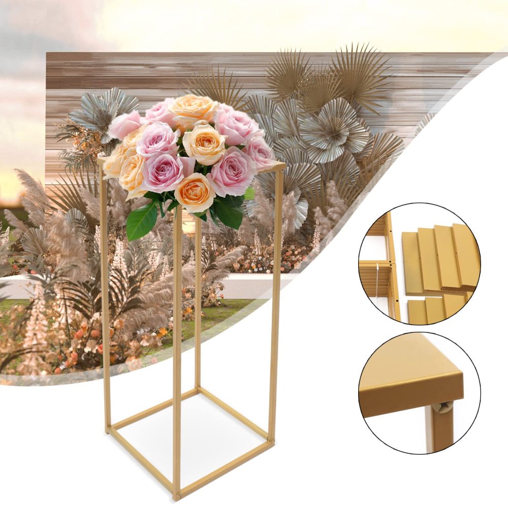 CNCEST 10 Stück Hochzeit Blumenständer Gold Blumenhocker