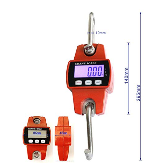 300KG Profi Digital Hängewaage,Tragbare Digitale LCD-Waage-Waage mit Haken für