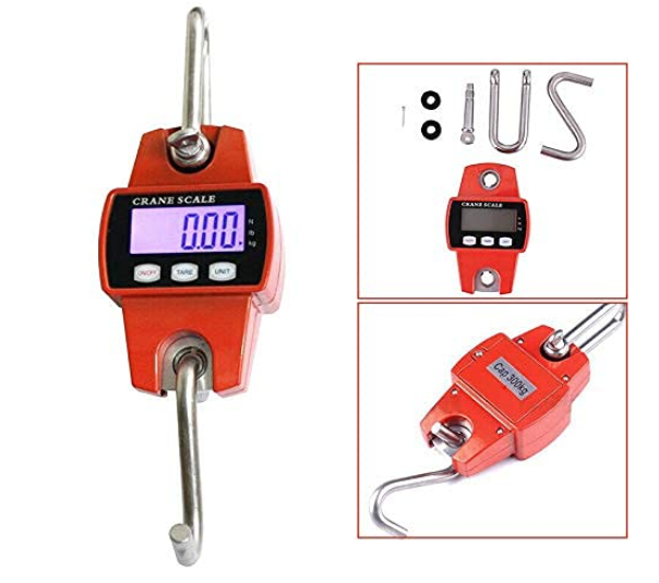 300KG Profi Digital Hängewaage,Tragbare Digitale LCD-Waage-Waage mit Haken für