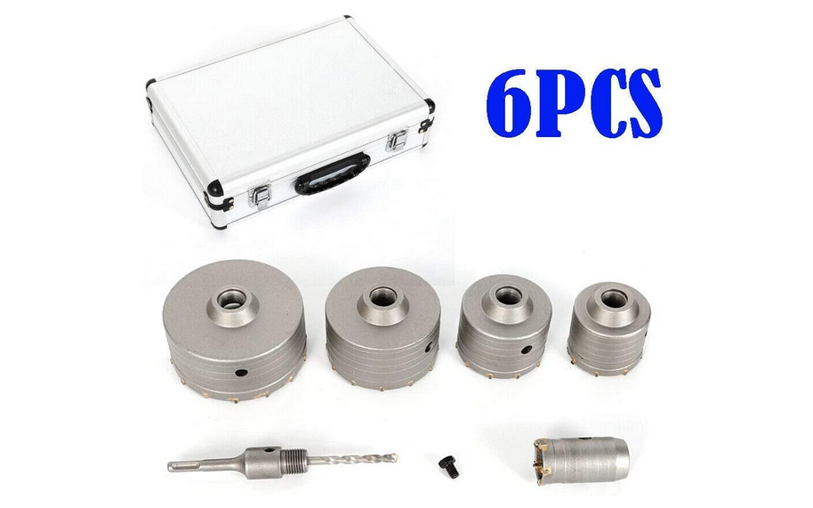 Kernbohrer Beton Bohrkronen Set mit SDS-Plus Adapter Ø 40/68/80/100/120 mm