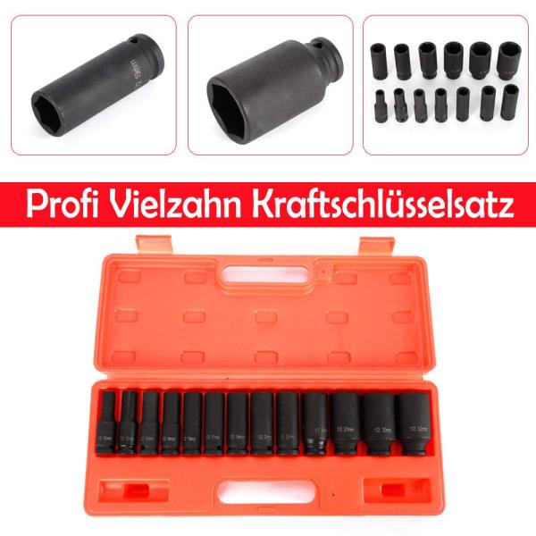 13-tlg (10-32mm) Schlagschraubernüsse KraftNüsse Kraft-Schlagschrauber-Nüsse
