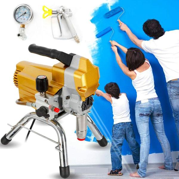 Farbsprühsystem Airless Farbsprühgerät Wandfarbe Hochdruck Lackiergerät Wall Paint Farbspritzgerät für Dispersions-/Latexfarben