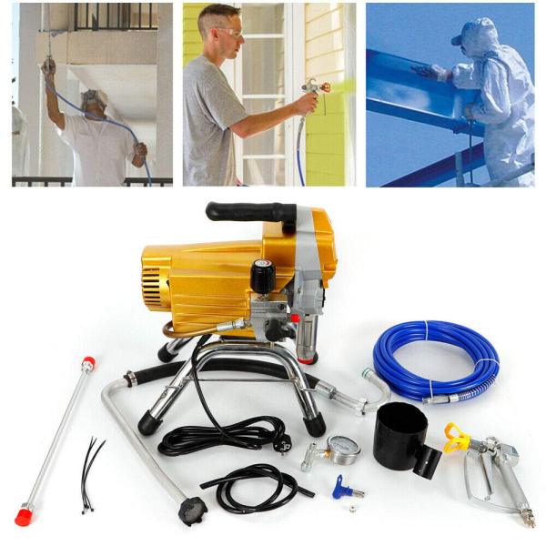 Farbsprühsystem Airless Farbsprühgerät Wandfarbe Hochdruck Lackiergerät Wall Paint Farbspritzgerät für Dispersions-/Latexfarben