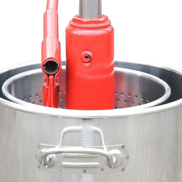 12 L Edelstahl Saftpresse Manuell Fruchtpresse Mit Hydraulischer Wagenheberhilfe Für Winzer