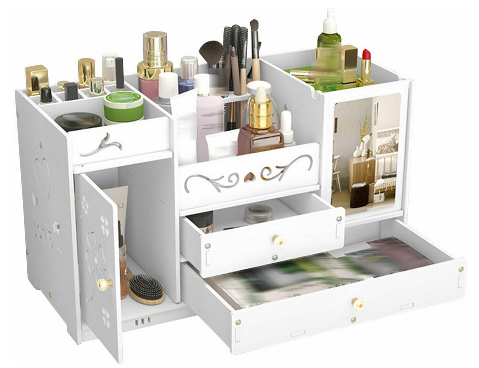 Desktop Makeup Organizer Schubladen,Kosmetik Aufbewahrungsbox Display Makeup Fall Abteilung Büro Schreibtisch Organizer Aufbewahrungsbox Makeup Organizer für Schlafzimmer Badezimmer