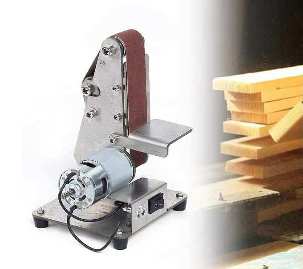 100W Bandschleifer 4500-9000 U/min Mini Elektrisch Schleifmaschine Gürtel Polieren(895 Motor)