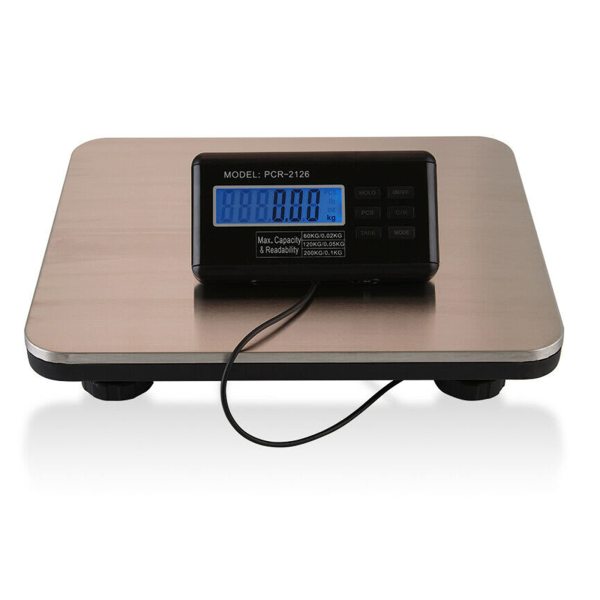 150kg / 0.05kg Edelstahl Wiegeplattform Digitalwaage mit Tara- und Zähl-Funktion