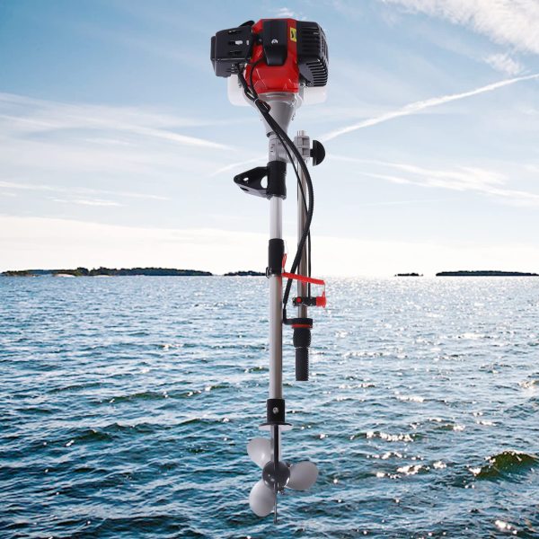 Außenbordmotor Motor Bootsmotor 2-Takt 2,3 HP, 1,7KW Marine Boot Motor 52CC