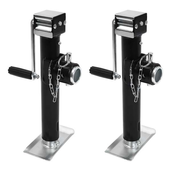 2X Stützfuß mit Kurbel 1000kg 1T Stützlast Schwerlaststütze Ausdrehstütze