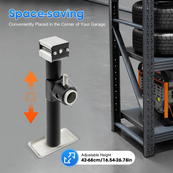 2X Stützfuß mit Kurbel 1000kg 1T Stützlast Schwerlaststütze Ausdrehstütze