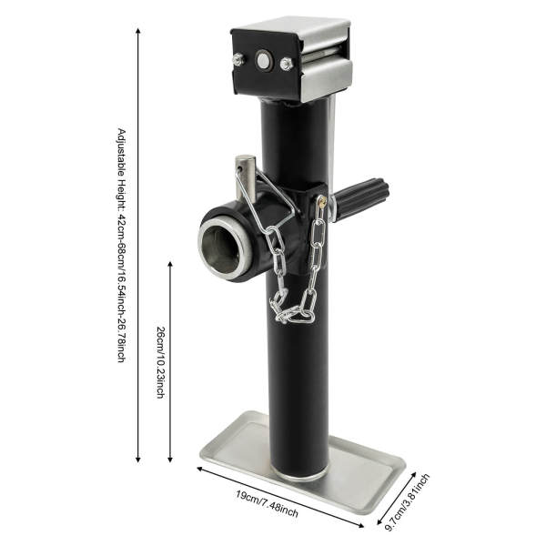 2X Stützfuß mit Kurbel 1000kg 1T Stützlast Schwerlaststütze Ausdrehstütze