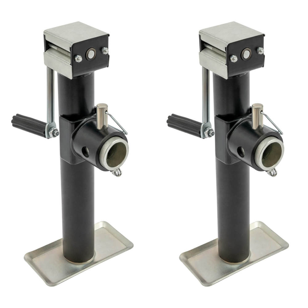 2X Stützfuß mit Kurbel 1000kg 1T Stützlast Schwerlaststütze Ausdrehstütze