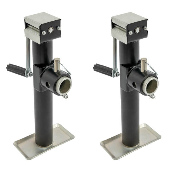 2X Stützfuß mit Kurbel 1000kg 1T Stützlast Schwerlaststütze Ausdrehstütze