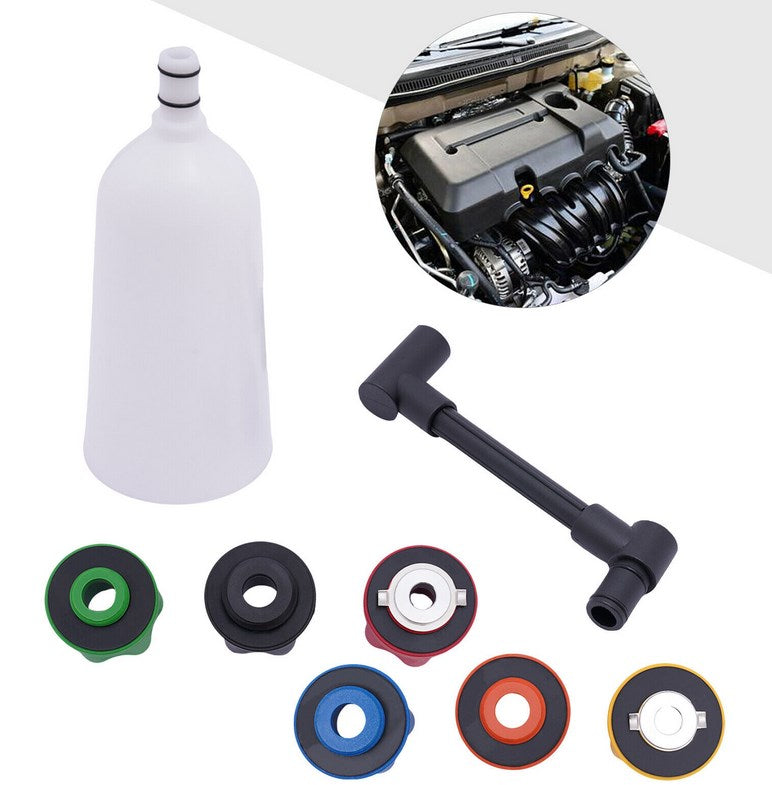 CNCEST Öl Einfüllhilfe Adapter Einfülltrichter Trichter Öleinfüllstutzen 2L, Öl-Einfülltrichter-Satz,8tlg