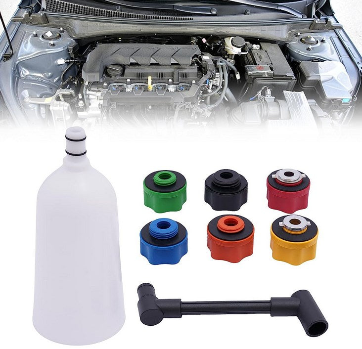 CNCEST Öl Einfüllhilfe Adapter Einfülltrichter Trichter Öleinfüllstutzen 2L, Öl-Einfülltrichter-Satz,8tlg