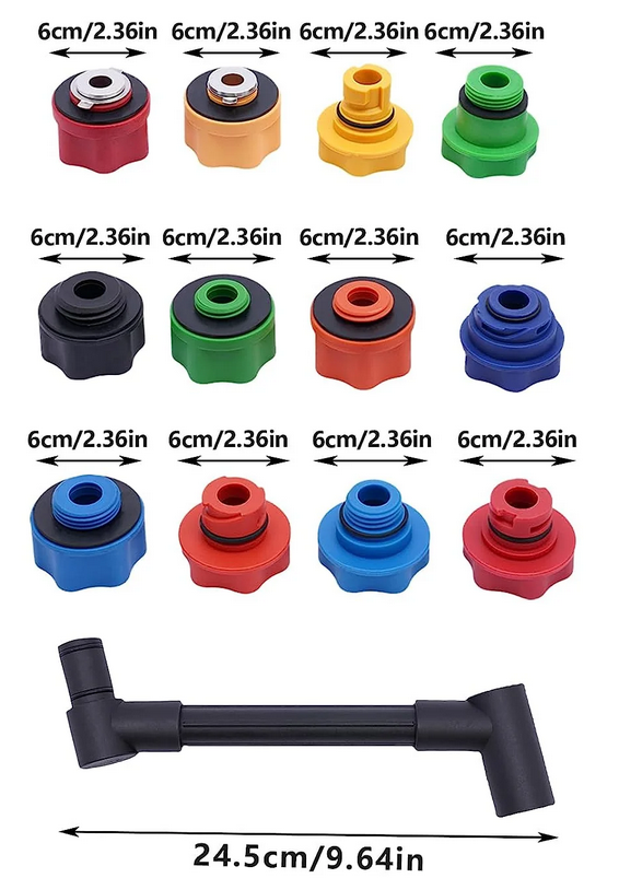 Öl Trichter, Öl-Einfülltrichter-Satz 15-tlg Einfülltrichter Motoröl Kunststoffausführung