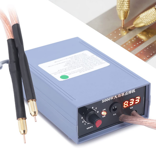 Punktschweißgerät Batterie Punkt Schweißgerät Set Teile mit Ladegerät & Fußschalter 5000W