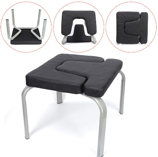 Kopfstandhocker, Yoga Stuhl abnehmbar Hilfe Trainer Kopfüber 200kg Tragfähigkeit mit verdickte Kissen für Yoga-Übung Fitness (Schwarz)